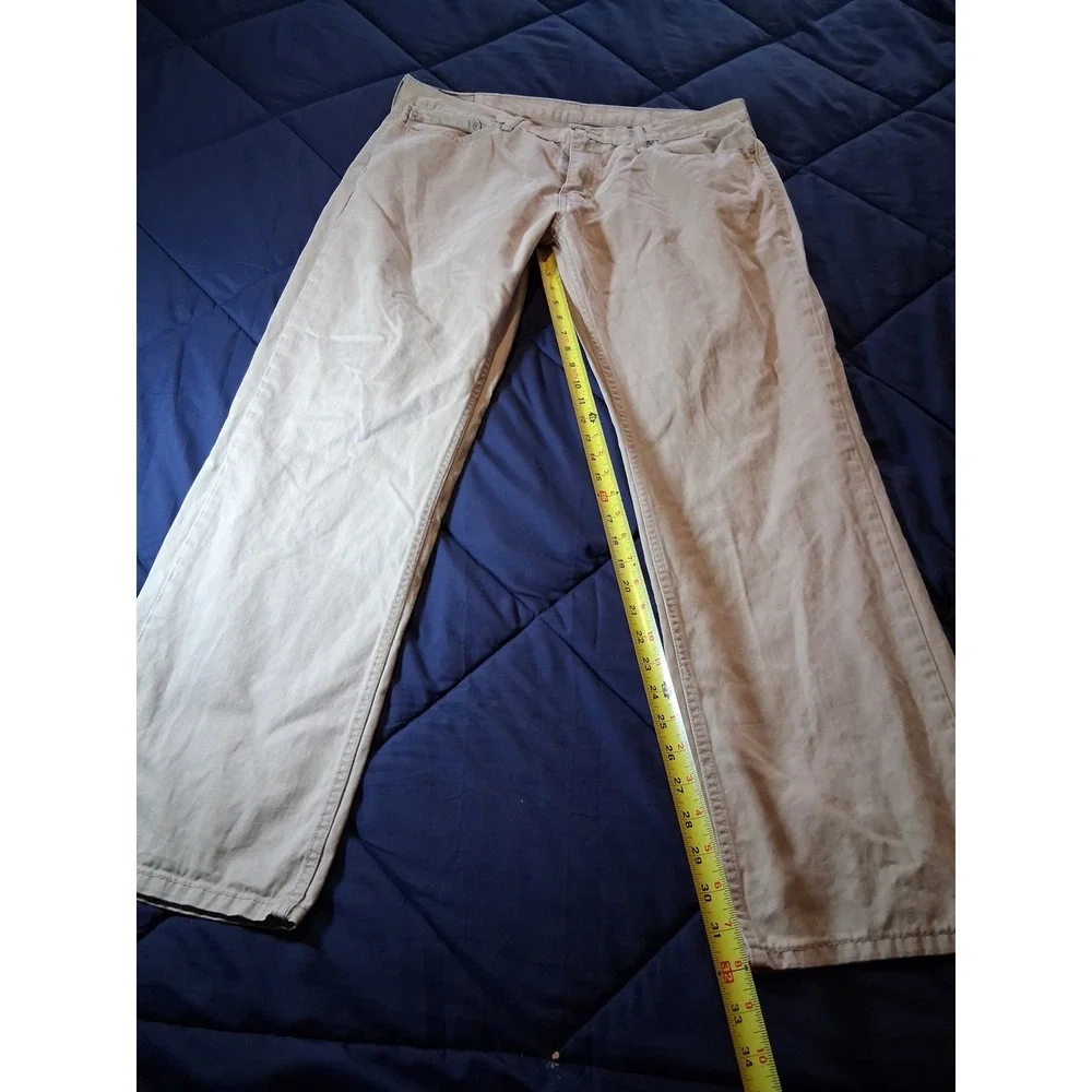 Levis 559 Relaxed Straight Jeans Mens 38x34 Tan Khaki Cotton Denim Pants